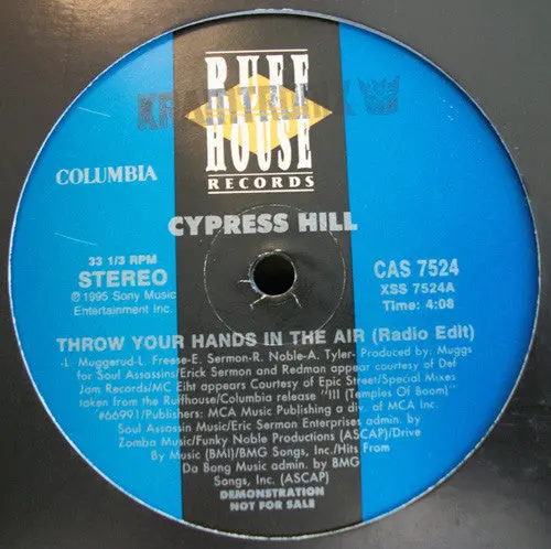 Cypress Hill - Throw Your Hands In The Air (12", Promo) (Nm Or M-) 1