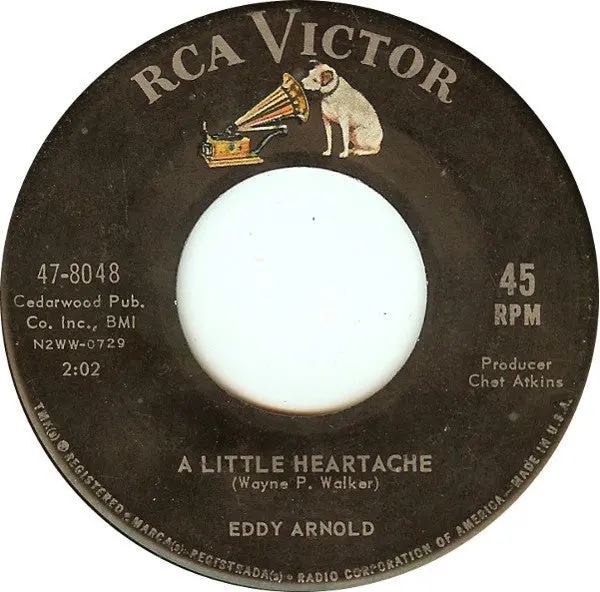 Eddy Arnold - A Little Heartache (7", Single) (Vg+) 1