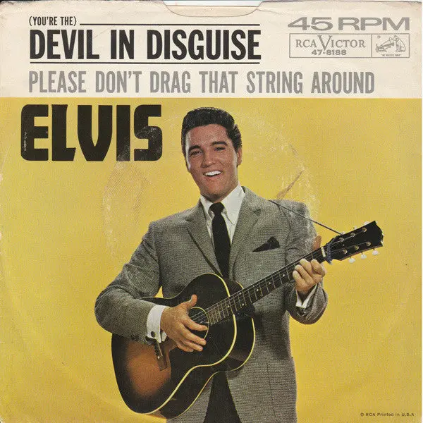 Elvis Presley With The Jordanaires - (You're The) Devil In Disguise (7", Single, Ind) (Vg) 1