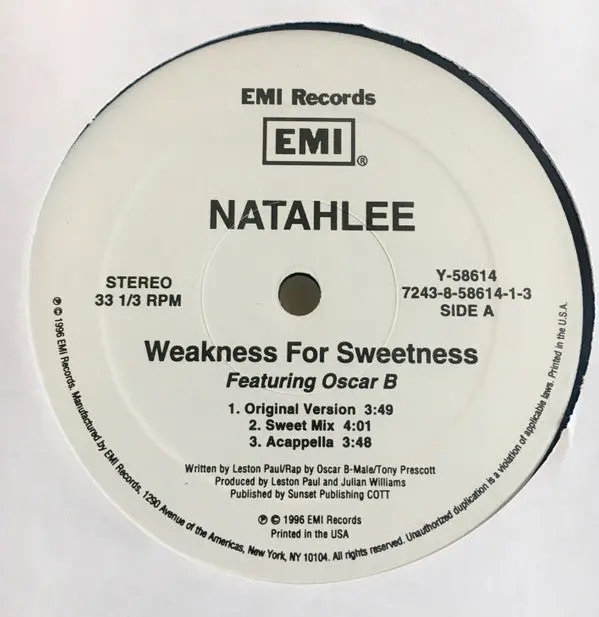 Natahlee* - Weakness For Sweetness (12") (M) 1