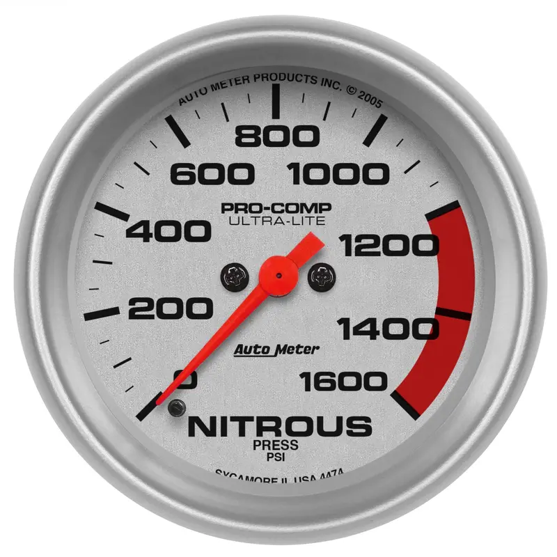 Autometer Digital Nitrous Pressure Gauge – 2-5/8", 1600 Psi, Stepper Motor 1